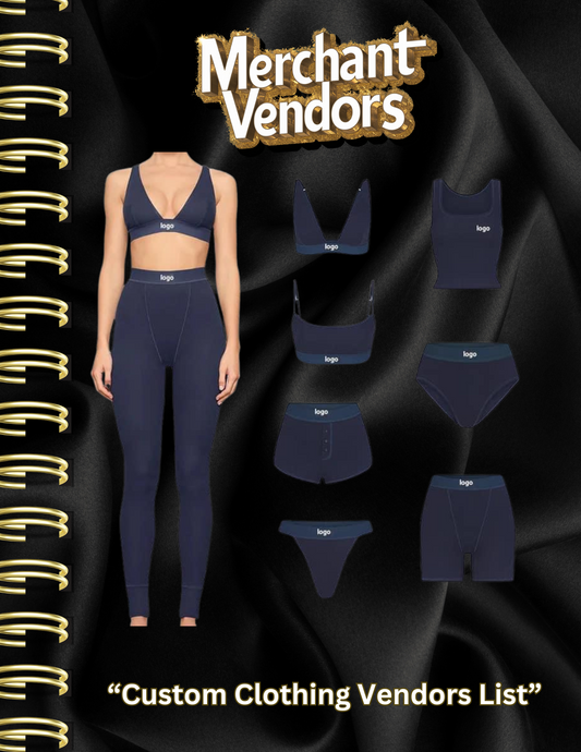 Custom clothing vendors list